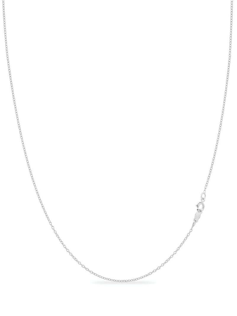Kezef 1mm 925 Sterling Silver Necklace for Women | 16-36 inch long Silver, 18k Gold, Rose Gold Necklaces for Women - Made In Italy Real Cable Chain Jewelry | Dainty cadena de plata s925 para mujer - Image 1